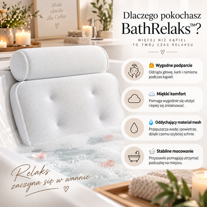 BathRelaks™ – Poduszka do Wanny dla Maksymalnego Komfortu i Relaksu